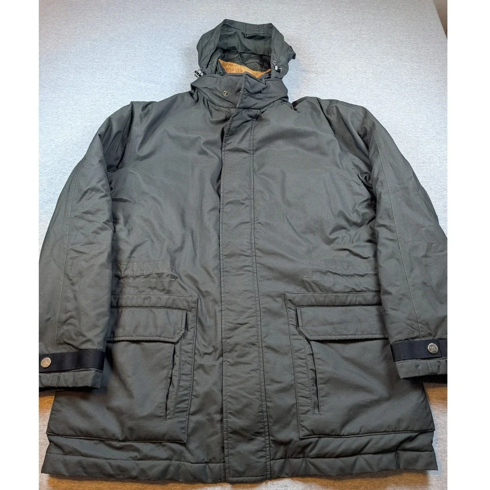 Zegna Sport Microtene Thermore Insulated Parka Jacket Olive Green Hooded Mens XL